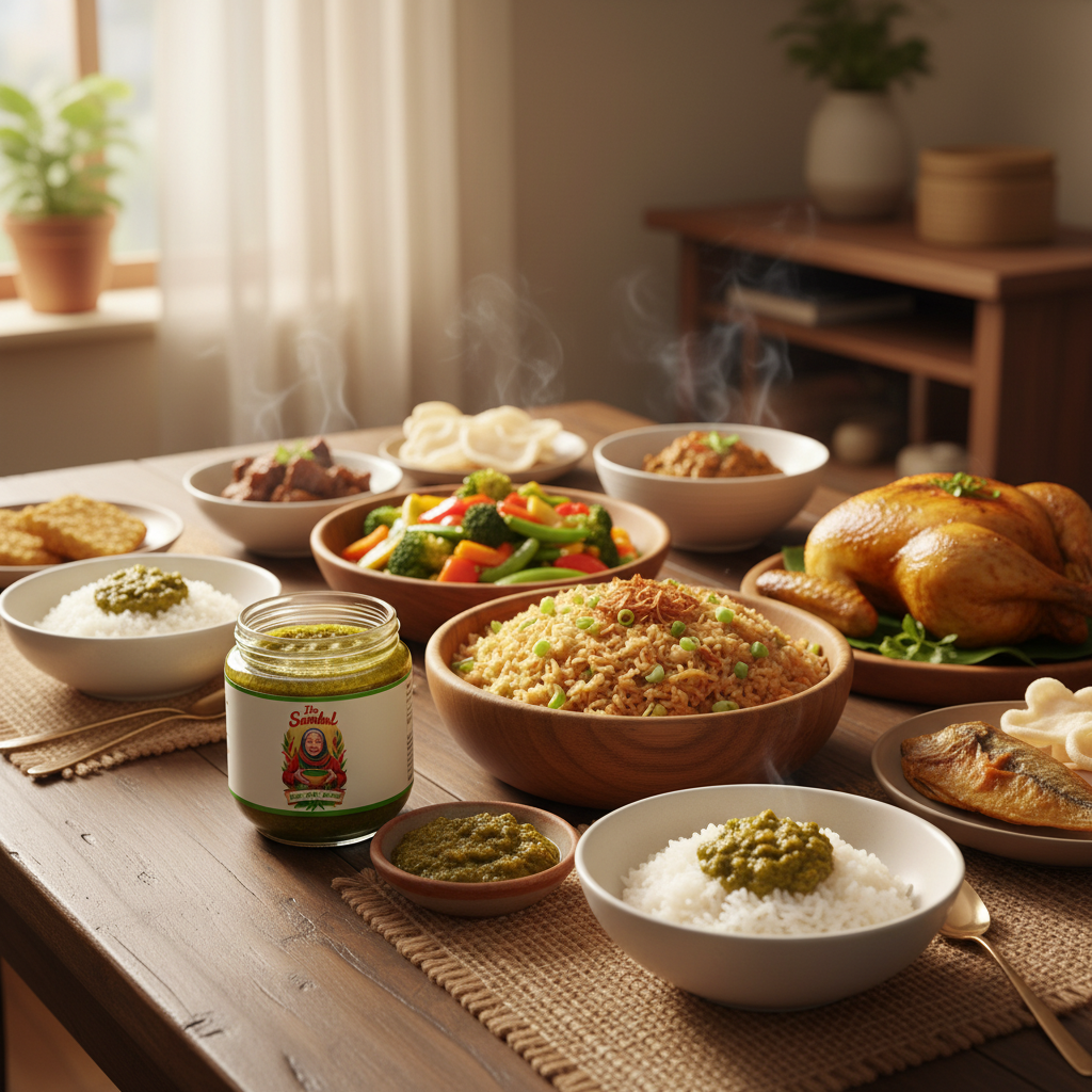 Green Sambal with Home-Cooked Meals