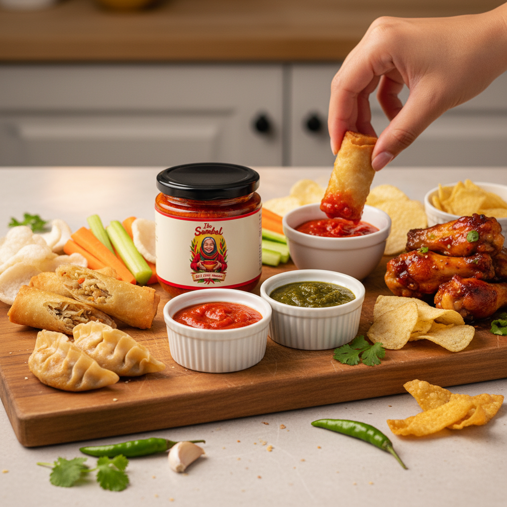 Ibu Sambal as Dipping Sauce with Snacks