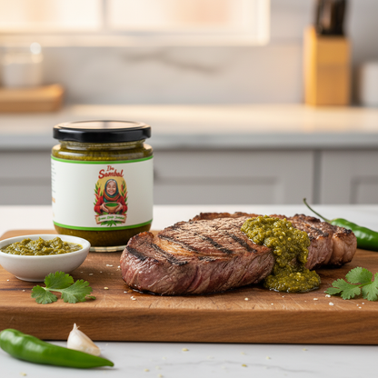 Ibu Sambal Green Chili with Steak