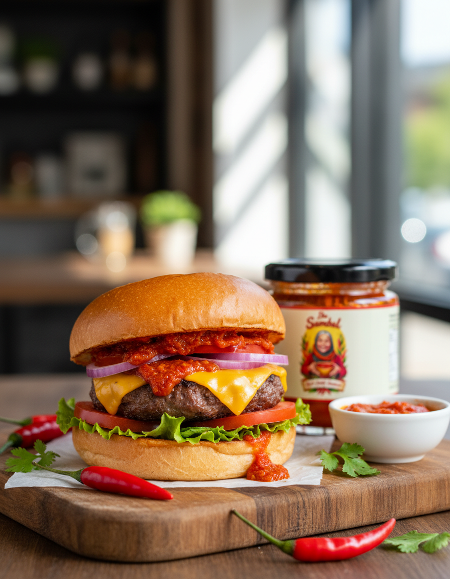 Ibu Sambal with Gourmet Burger